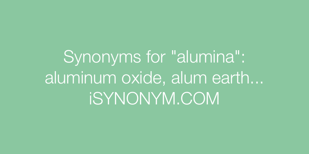 Synonyms alumina