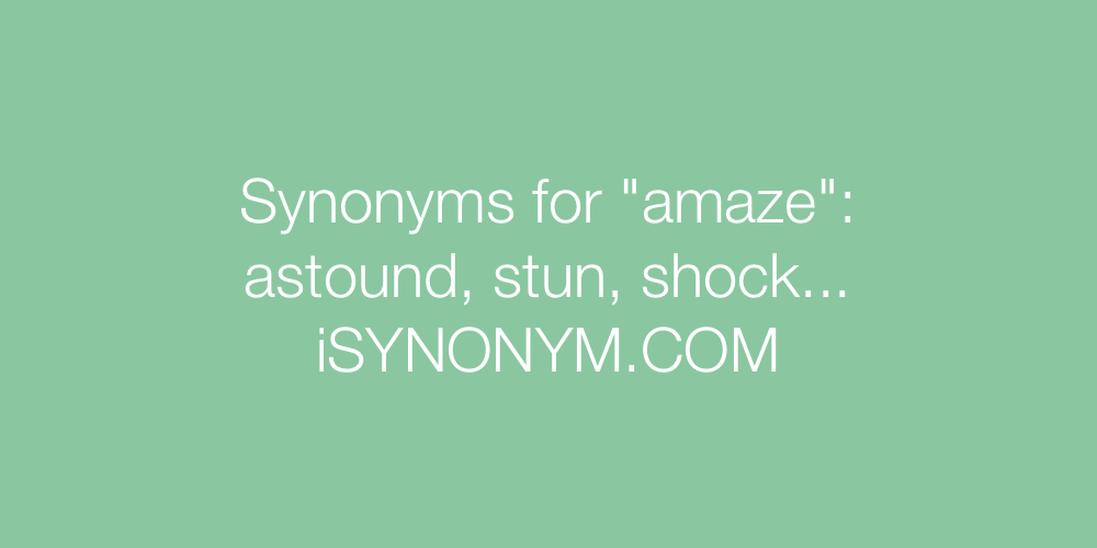 Synonyms amaze