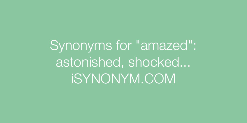 Synonyms amazed