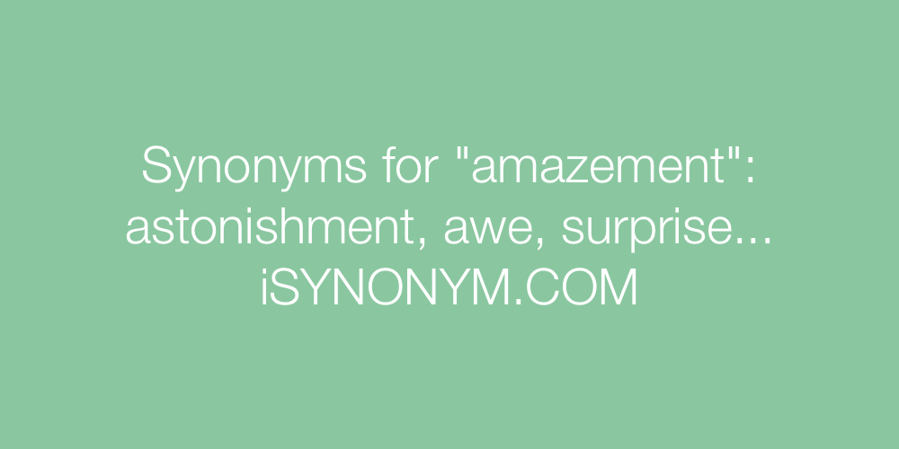 Synonyms amazement