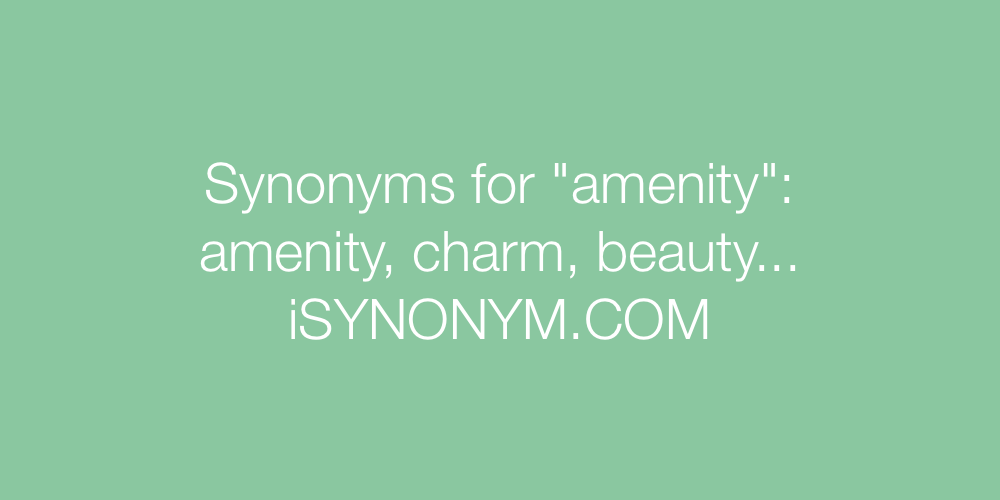 Synonyms amenity