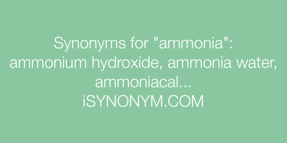 Synonyms ammonia