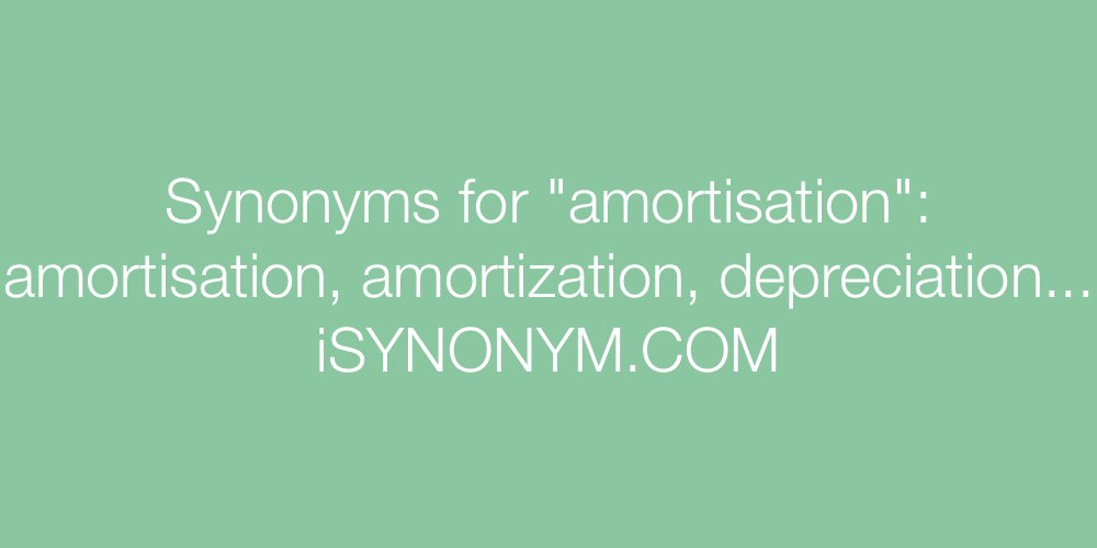 Synonyms amortisation