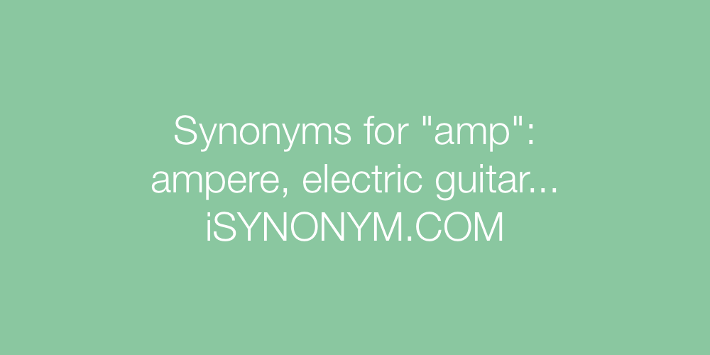 Synonyms amp