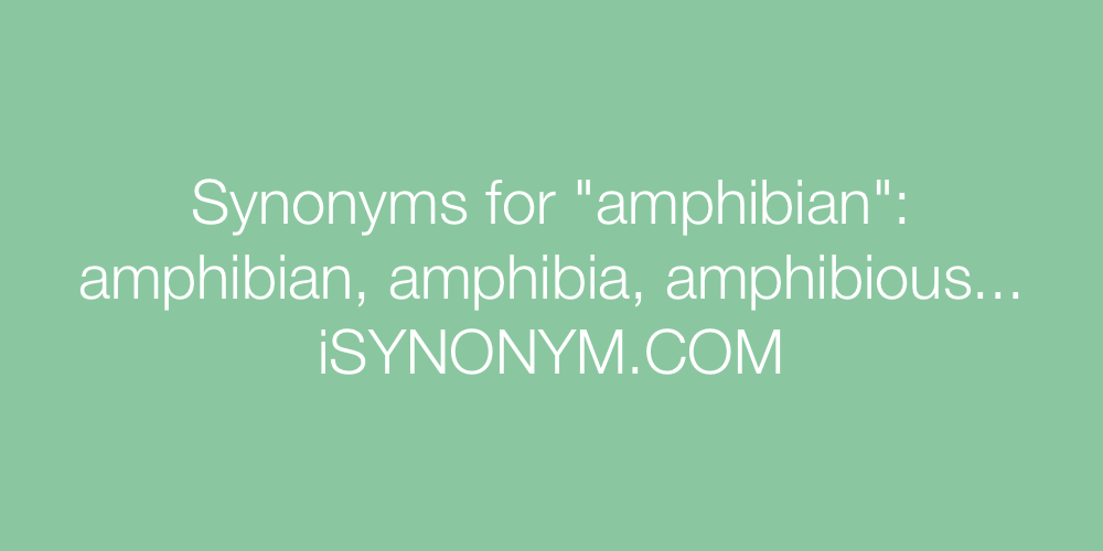 Synonyms amphibian