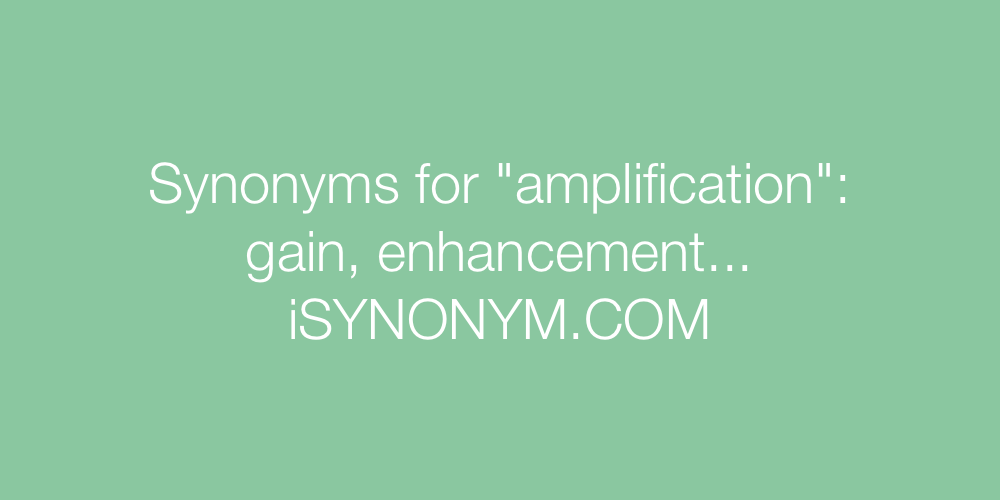 Synonyms amplification