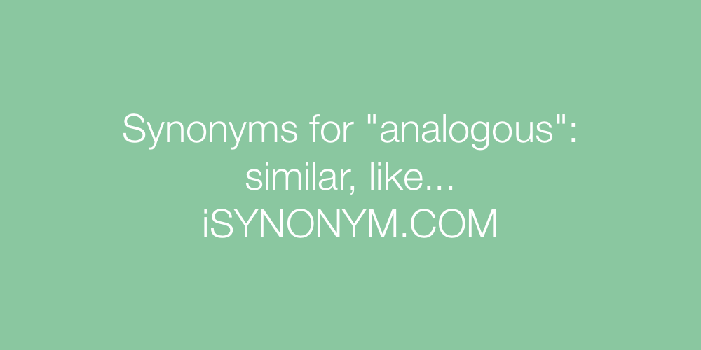Synonyms analogous