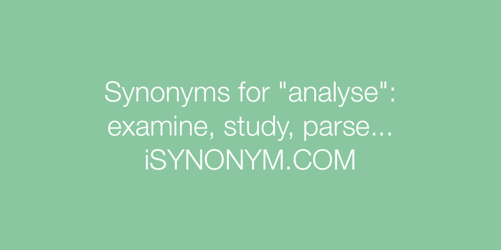 Synonyms analyse