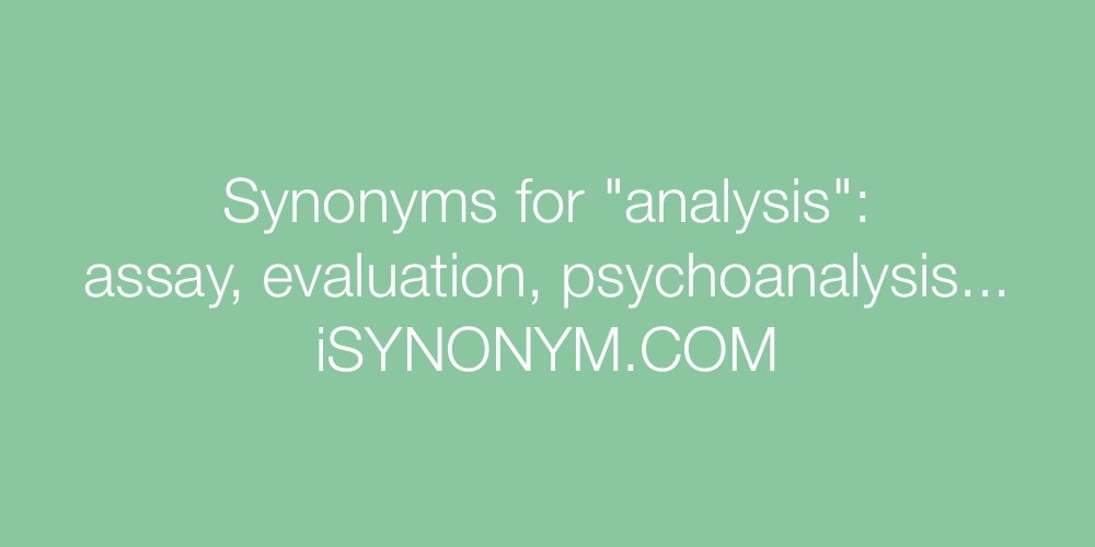 Synonyms analysis