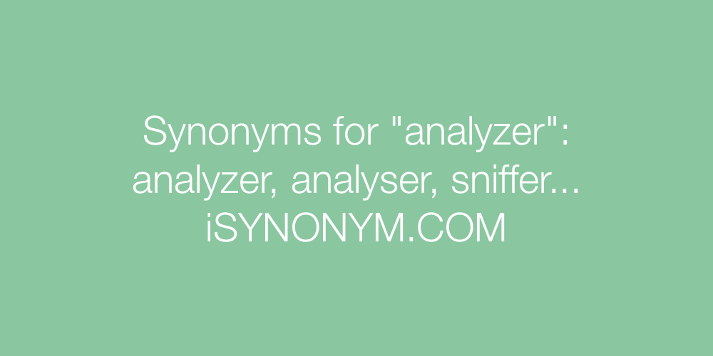 Synonyms analyzer