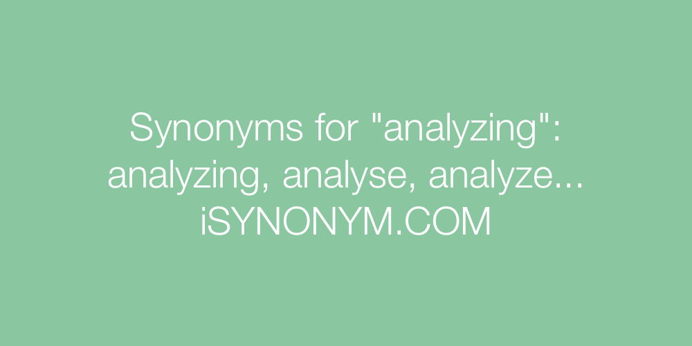 Synonyms analyzing