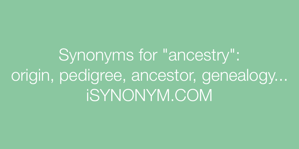 Synonyms ancestry