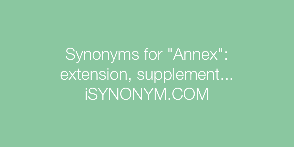 Synonyms Annex