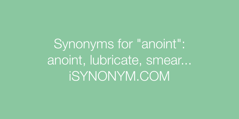 Synonyms anoint