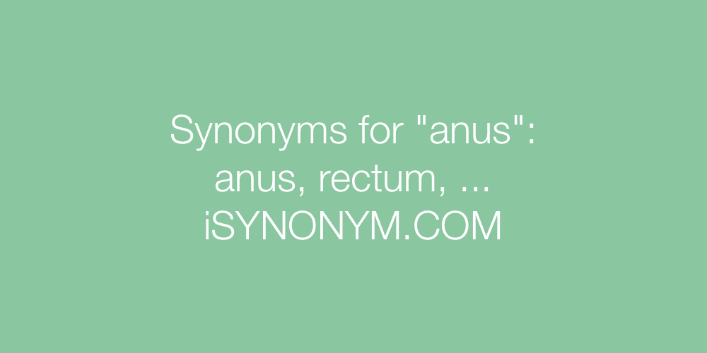 Synonyms anus