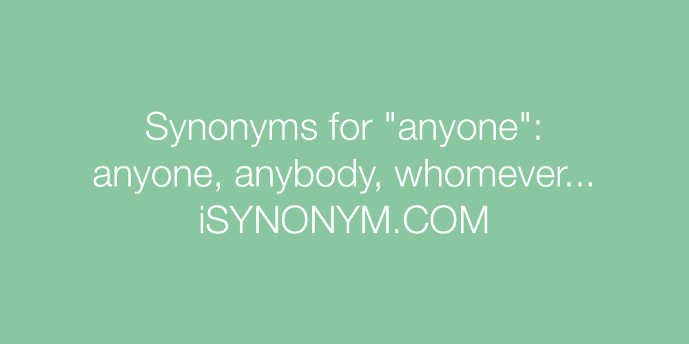 Synonyms anyone