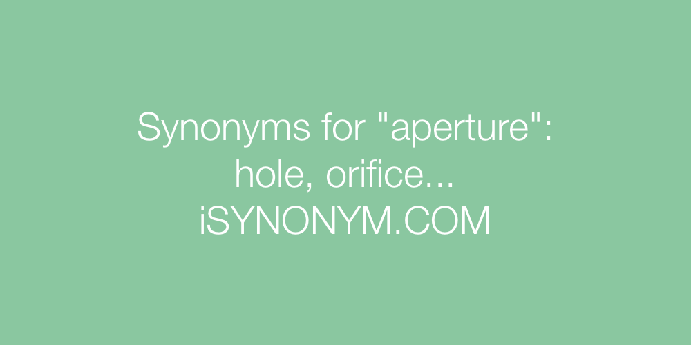 Synonyms aperture