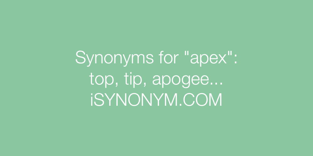 Synonyms apex