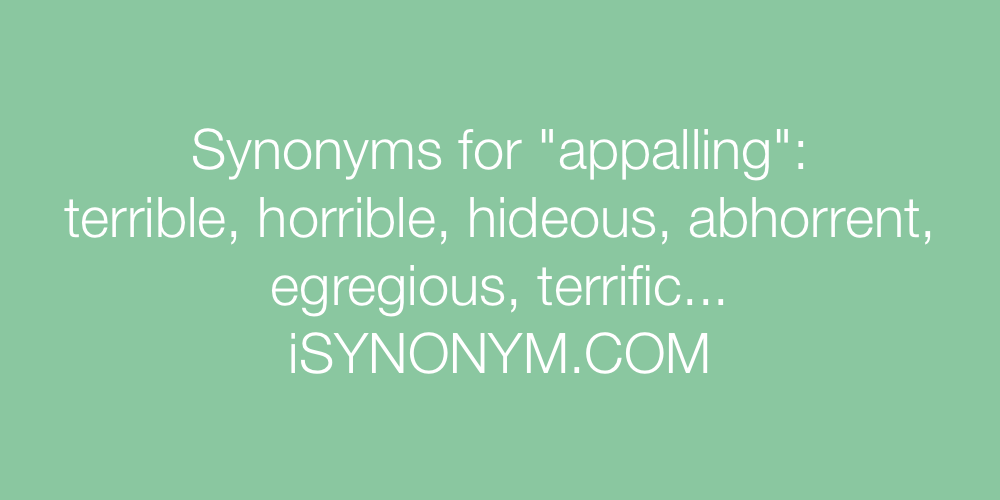 Synonyms appalling