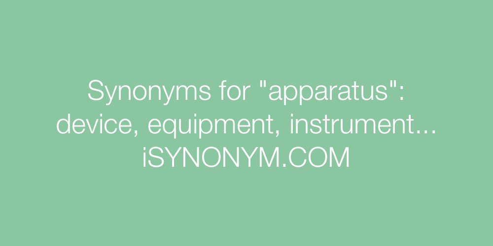 Synonyms apparatus