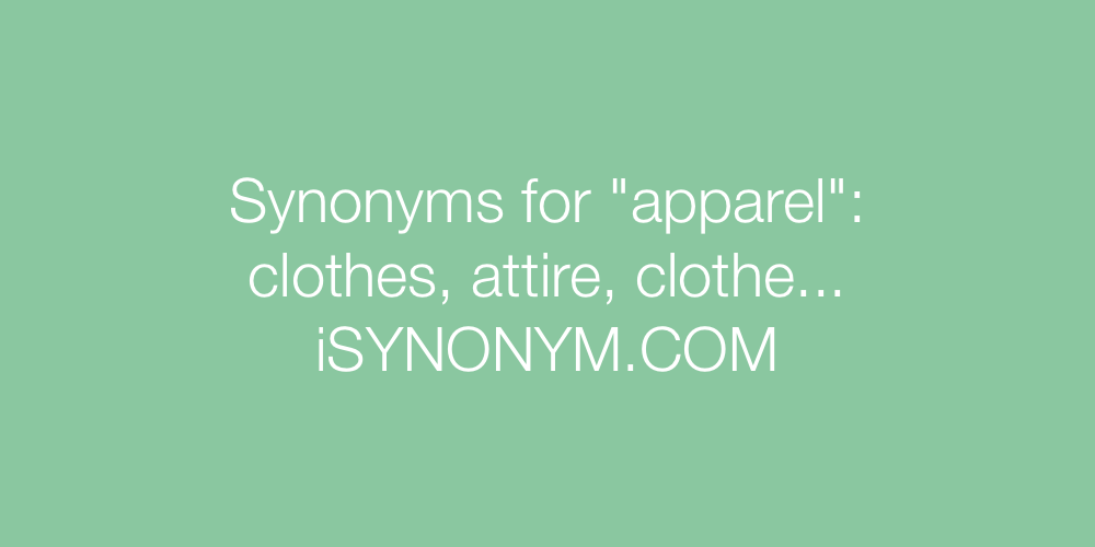 Synonyms apparel