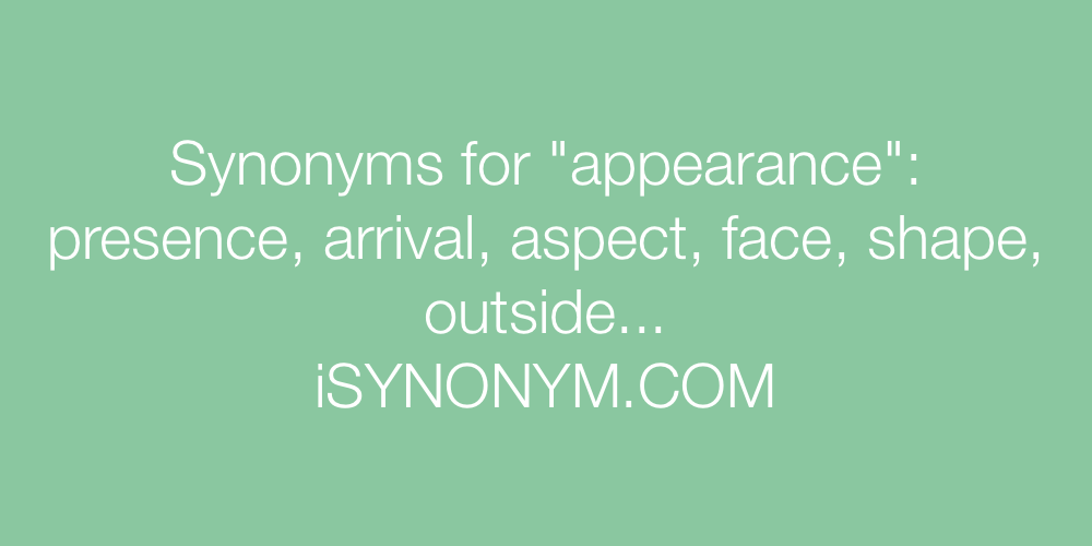 Synonyms appearance