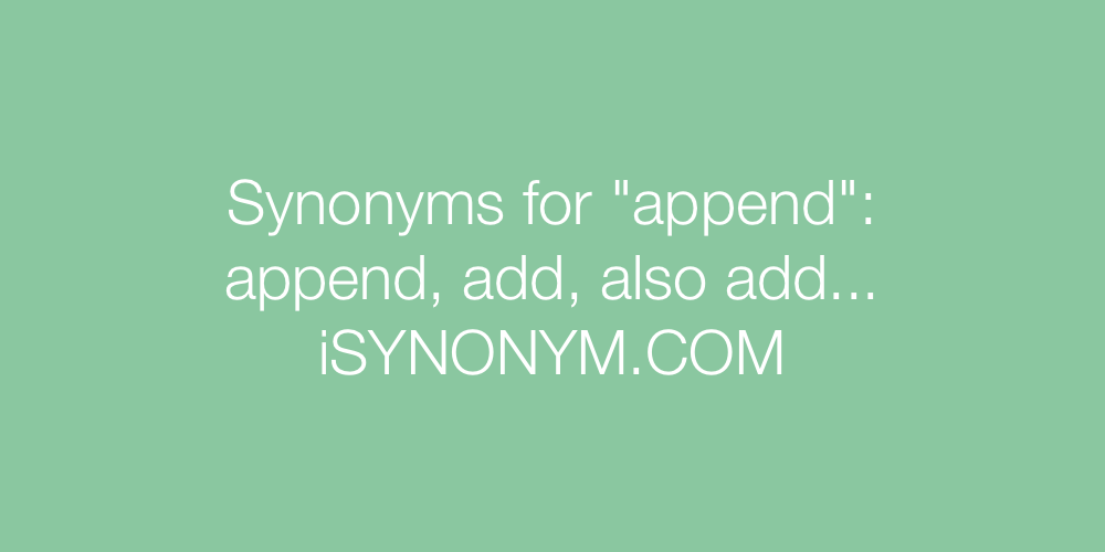 Synonyms append