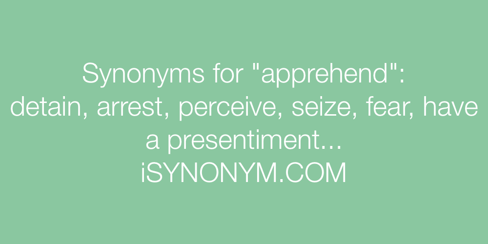 Synonyms apprehend