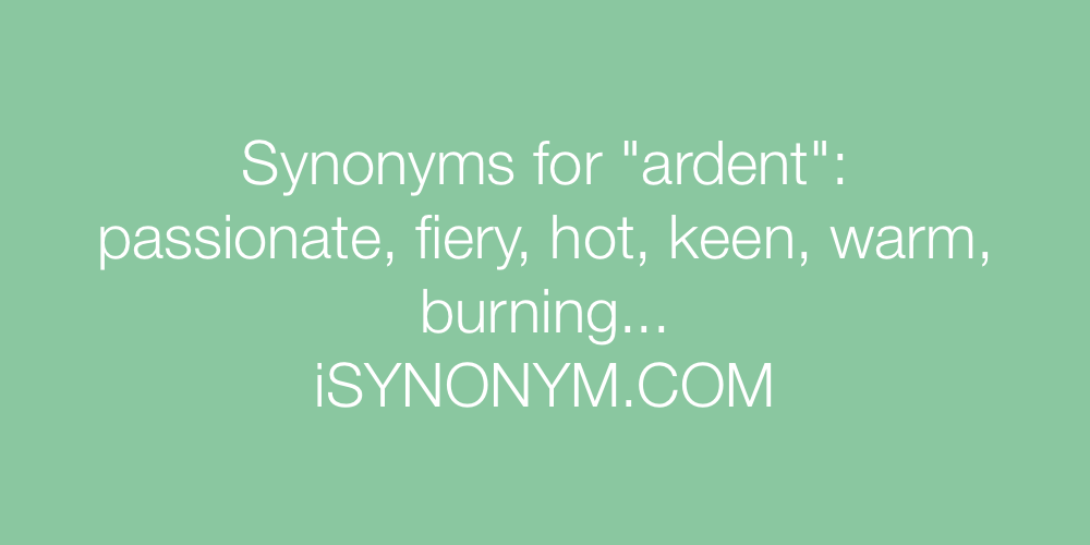 Synonyms ardent