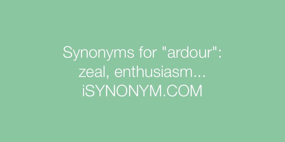 Synonyms ardour