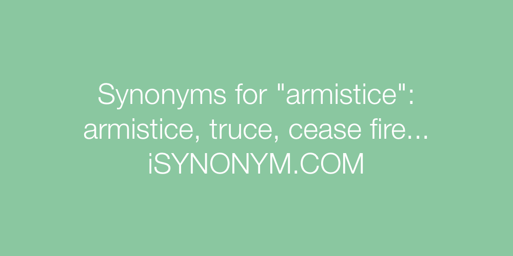 Synonyms armistice