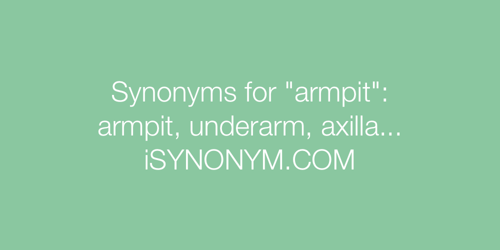 Synonyms armpit