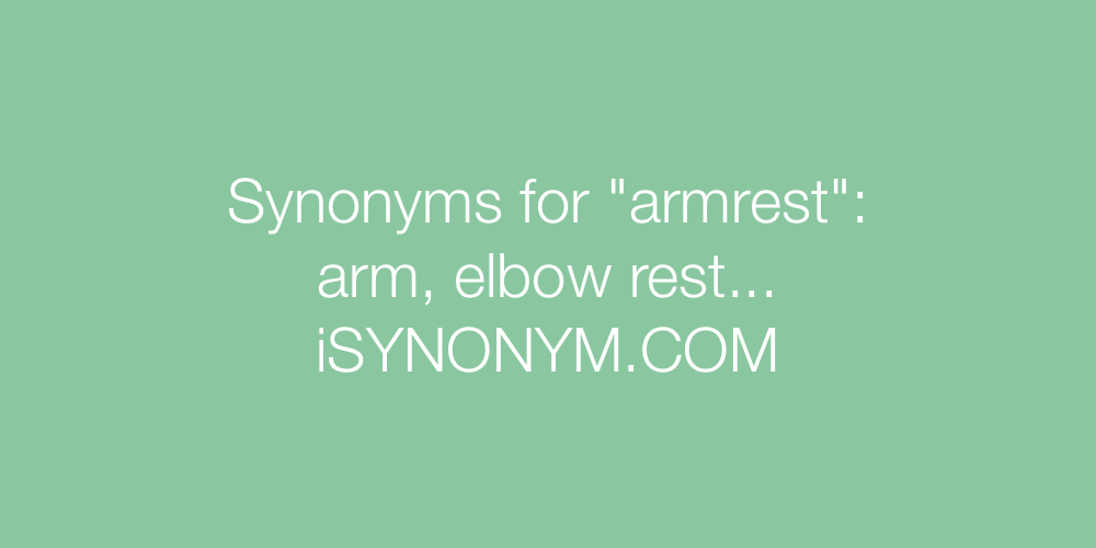 Synonyms armrest