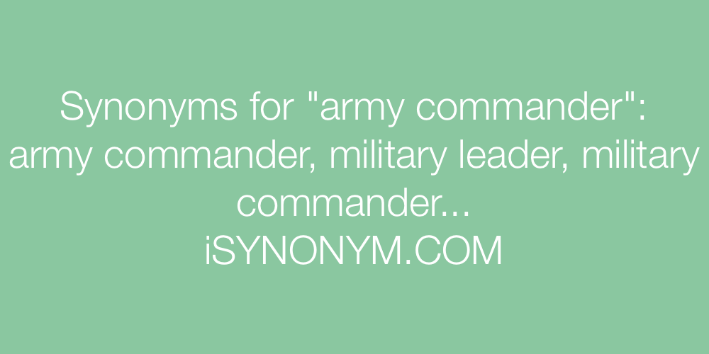 Synonyms army commander