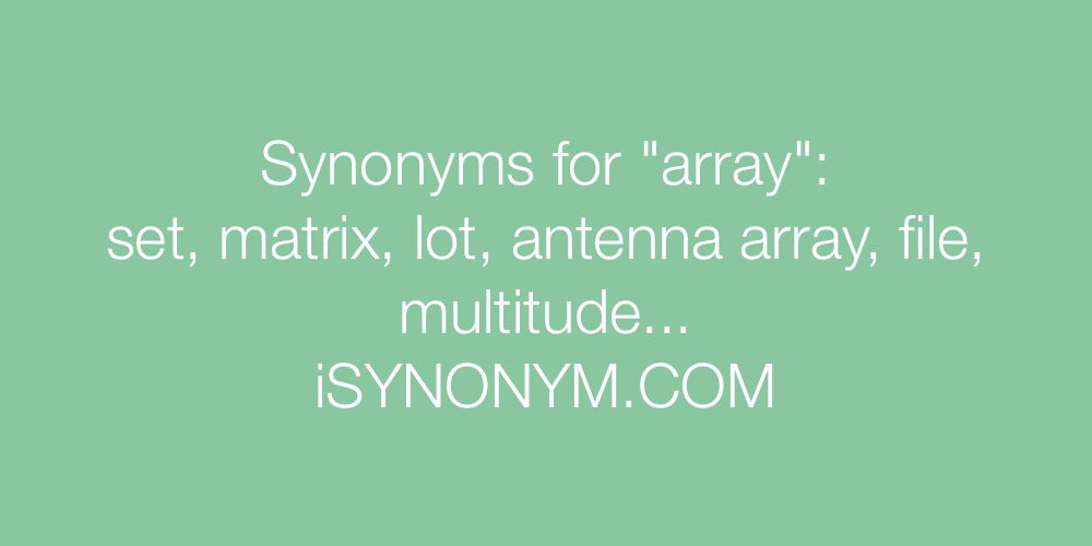 Synonyms array