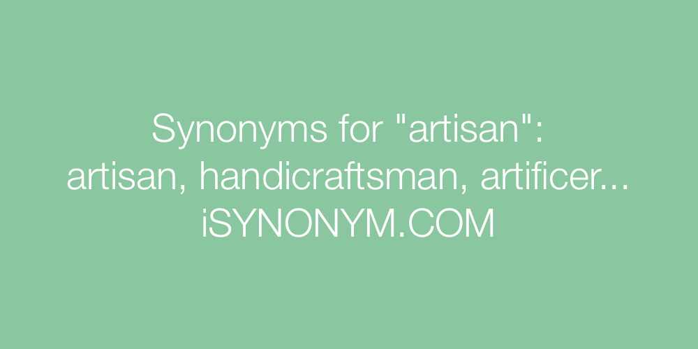 Synonyms artisan