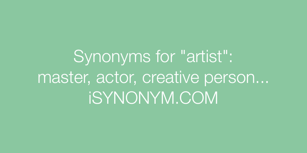 Synonyms artist