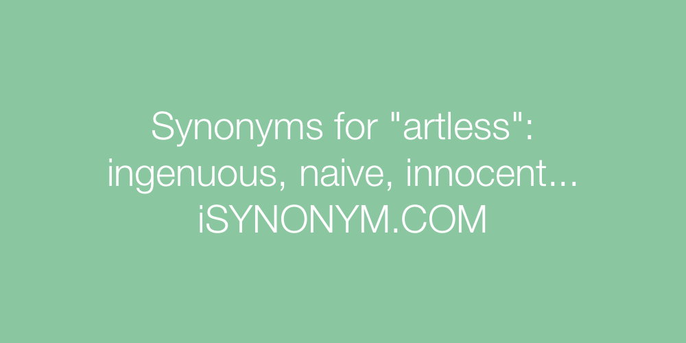 Synonyms artless