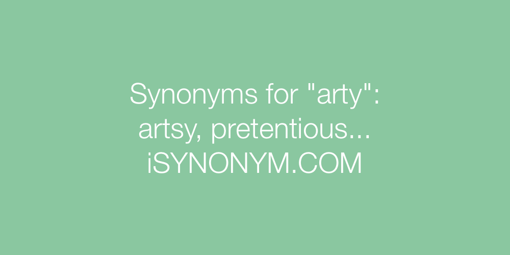 Synonyms arty