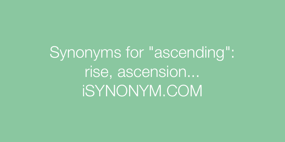 Synonyms ascending