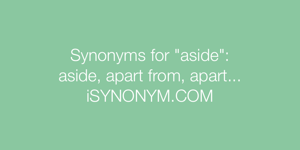 Synonyms aside
