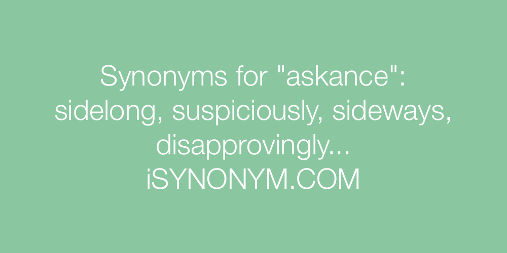 Synonyms askance
