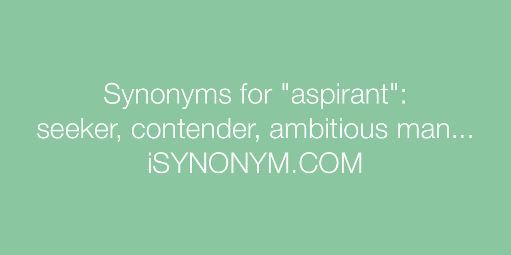 Synonyms aspirant