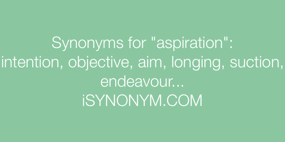 Synonyms aspiration
