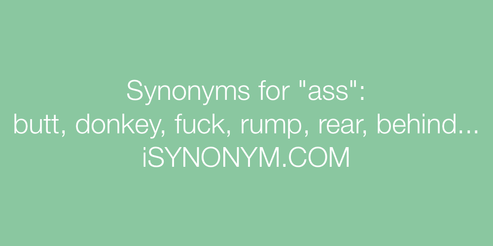 Synonyms ass