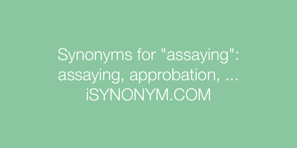 Synonyms assaying