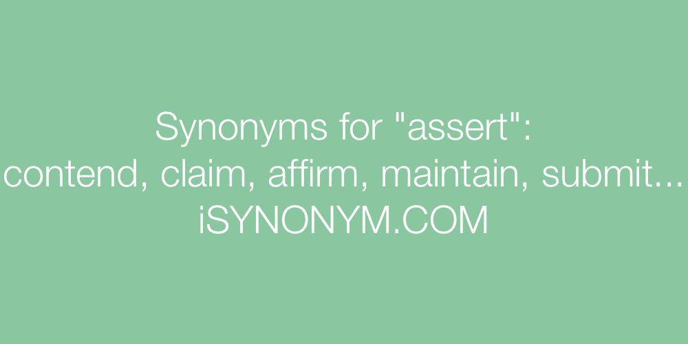 Synonyms assert