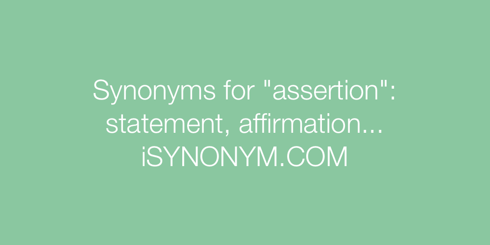 Synonyms assertion