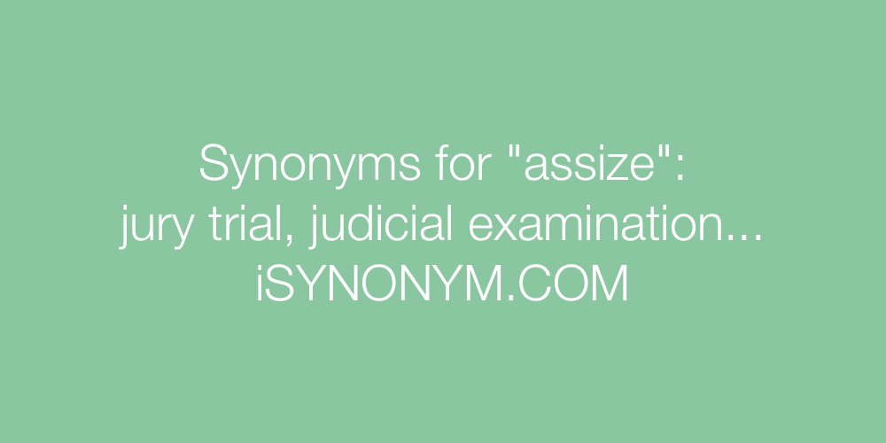 Synonyms assize