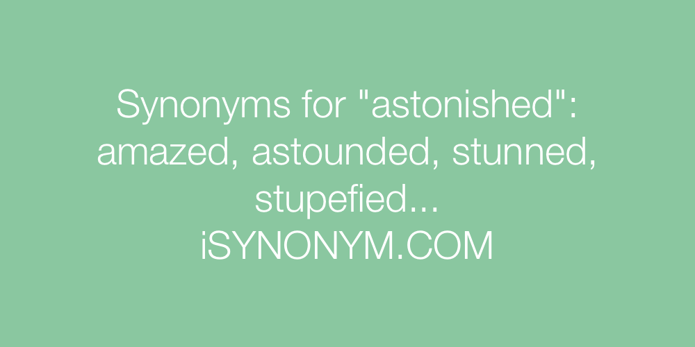 Synonyms astonished